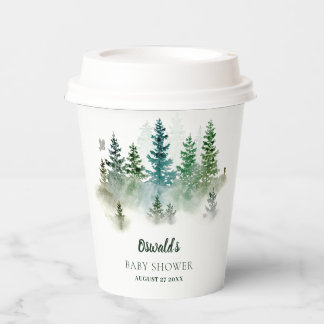 Wald-Wasserfarben-Baby-Party Pappbecher