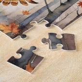 Wald-Wasserfarben-Eule Herbst-Tier Puzzle (Seite)