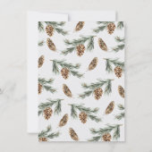 Wald-Wasserfarbenfrohe Hochzeit Einladung (Rückseite)