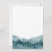 Wald-Wasserfarbenhochzeit Einladung (Rückseite)