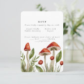 Wald Wasserfarbenpilz Hochzeit Einladung (Stehend Vorderseite)