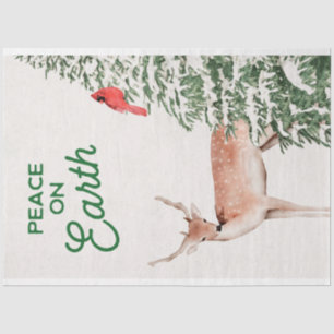 Wald-Weihnachts-Hirsch und Kardinal Seidenpapier