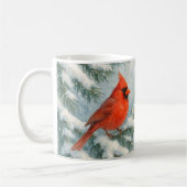 Wald-Weihnachts-Kardinalvogeltasse Kaffeetasse (Links)