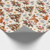 Wald-Weihnachts-Verpackungspapier Geschenkpapier (Ecke)