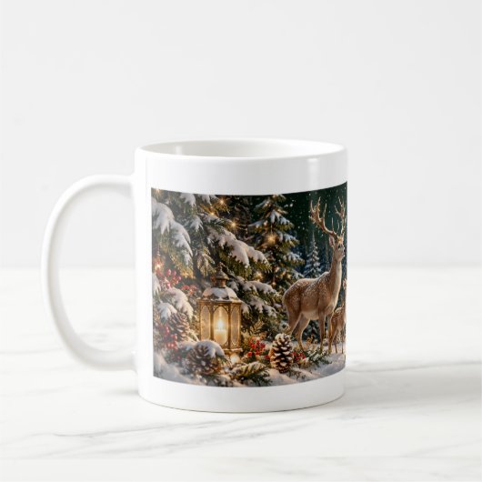 Wald-Weihnachtsbecher Kaffeetasse (Links)