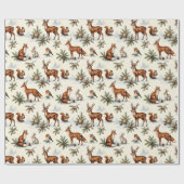 Wald-Weihnachtstiere Geschenkpapier (Flach)