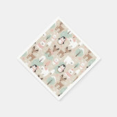Wald Whimsical Waldtiere Winter Serviette (Ecke)