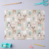 Wald Whimsicalische Waldtiere Winter Seidenpapier (Basteln)