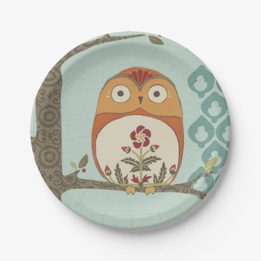 Wald Whimsy II Pappteller (Vorderseite)