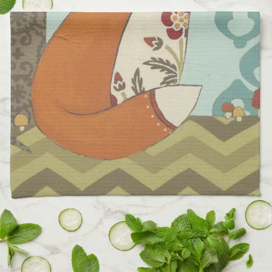 Wald Whimsy III Küchentuch (Gefaltet)