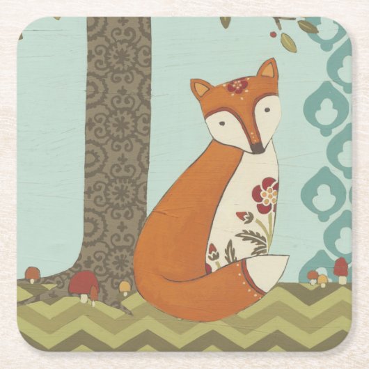 Wald Whimsy III Rechteckiger Pappuntersetzer (Vorderseite)