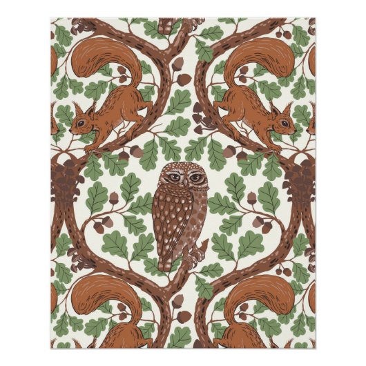 Wald-Whispers/Eichhörnchen und Eichhörnchen in der Poster (Vorderseite)