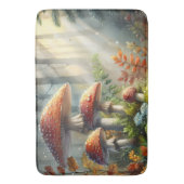 Wald Wild Pilze Magischer Wald Sonnenlicht Badematte (Vorderseite Vertikal)