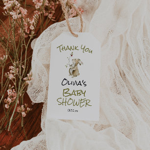 Wald-Wild-Wald-Häschen-Baby-Party Geschenkanhänger