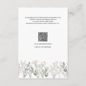 Wald-Wildblumen QR-Code-Beilagekarte Begleitkarte (Rückseite)