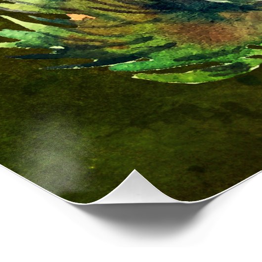 Wald, wilde Pilze Poster (Ecke)