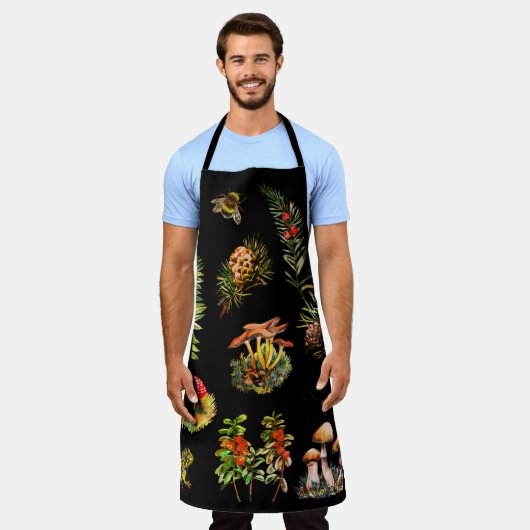 Wald, wilde Pilze Schürze (Getragen)