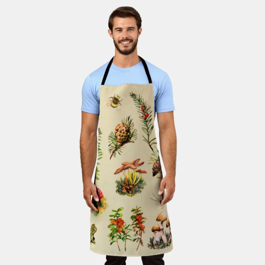 Wald, wilde Pilze Schürze (Getragen)