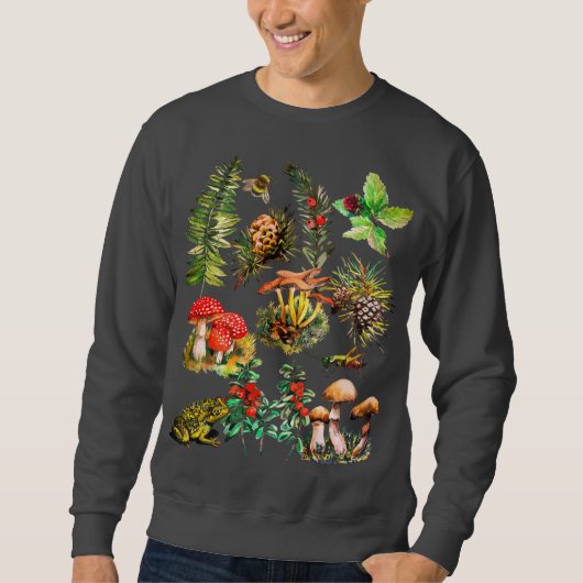 Wald, wilde Pilze Sweatshirt (Vorderseite)
