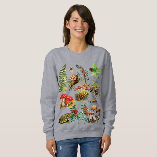 Wald, wilde Pilze Sweatshirt (Vorne ganz)