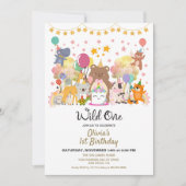 Wald Wilden Geburtstag Einladung (Vorderseite)