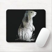 Wald-Wildlife-Tier-Murmeltiertag-Murmeltier-Trupp Mousepad (Mit Mouse)