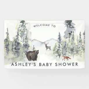 Wald Willkommensbanner für Babyparty Banner
