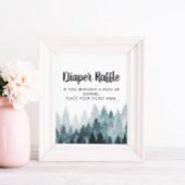 Wald-Windeln-Raffel-Zeichen Poster