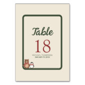 Wald-Winter-Baby-Party Tischnummer (Vorderseite)