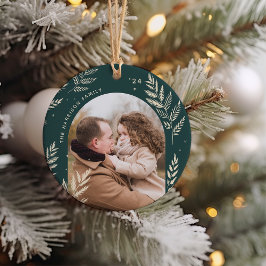 Wald | Winter Laurel Foto Keramik Ornament