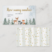 Wald Winter Tierwald wie viele Kanonen Begleitkarte (Vorne/Hinten)