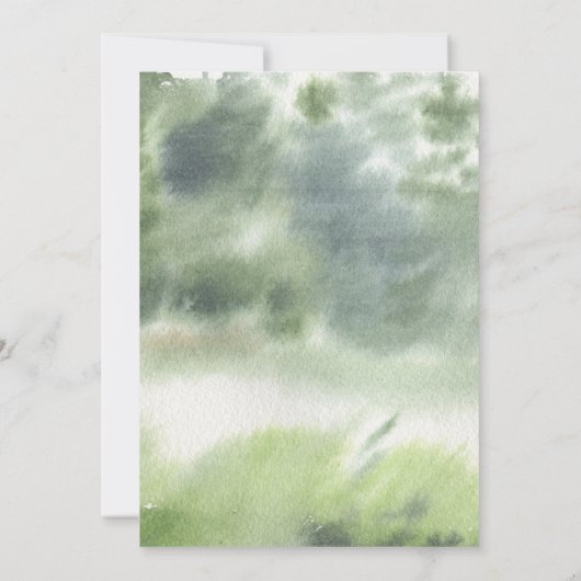 Wald Wolf Wild ein Geburtstag Einladung (Rückseite)