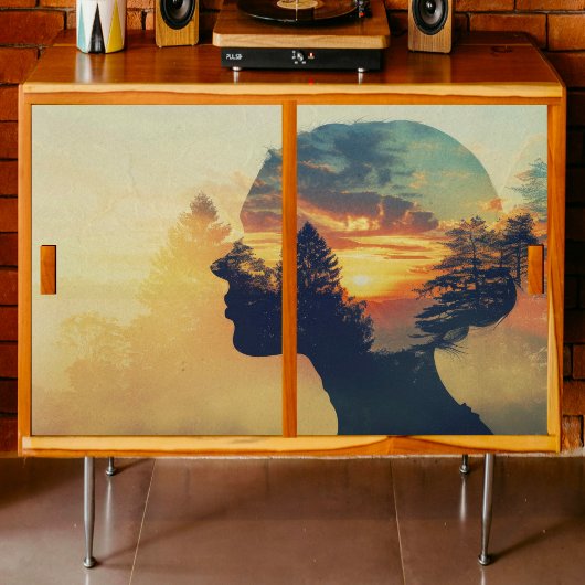 Wald Woman Decoupage Seidenpapier