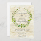 Wald Woodland BOHO Birch Barkreath Einladung (Vorne/Hinten)