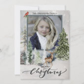 Wald Woodland Kariert Weihnachten Foto (Vorderseite)