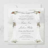 Wald Woodland Outdoor Chuppah Hochzeit Einladung (Vorderseite)