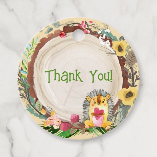 Wald Woodland Personalisiert Geburtstag Geschenkanhänger (Vorderseite)