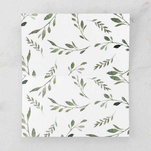 Wald Woodland Tiere Grüne Kinderdusche Zelt Platzkarte (Innenseite Aufgefaltet)