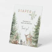 Wald Woodland Tiere Kinderdusche Windelwanne Raffe Sockelschild (Vorderseite)