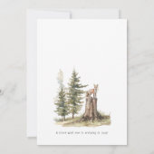 Wald Woodland Tiere Oh Junge! Babyparty Einladung (Rückseite)