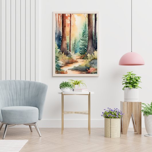 Wald Woodsy in Aquarellblaster Poster