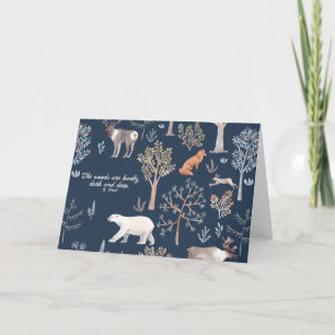 Wald-Wunder-Grußkarten, Dankeschön-Notizen Feiertagskarte