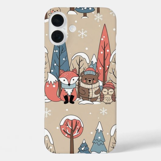 Wald-Wunderwelt-Waldtiere Winter Case-Mate iPhone Hülle (Rückseite)
