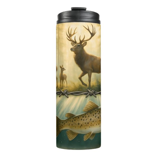 Wald zu Stream, wilde Fülle Thermosbecher (Vorderseite)