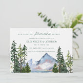 Waldabenteuer | Bäume Babydusche Einladung (Stehend Vorderseite)