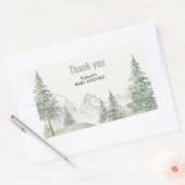 Waldabenteuer beginnt Babyduschkarte Rechteckiger Aufkleber (Umschlag)