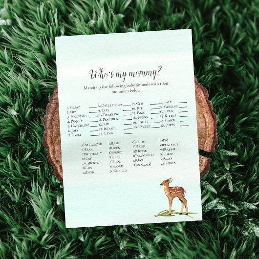 Waldabenteuer, das mein Baby-Mama-Deers-Kinderspie Einladung