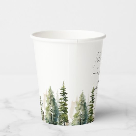 Waldabenteuer erwartet die Babydusche Pappbecher (Rechts)