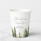 Waldabenteuer erwartet die Babydusche Pappbecher (Vorderseite)