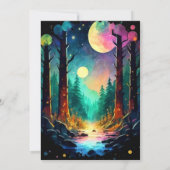 Waldabenteuer erwartet mystischer Geburtstag Einladung (Rückseite)